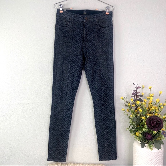 Citizens Of Humanity Denim - COH Rocket high rise skinny coated patterned lace
